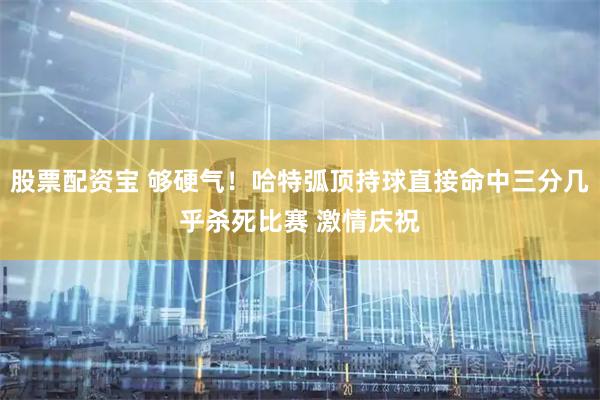 股票配资宝 够硬气！哈特弧顶持球直接命中三分几乎杀死比赛 激情庆祝
